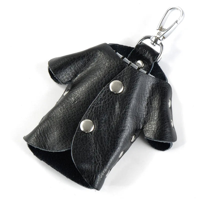 Second Layer Cow Leather Key Holders with Metal Buckle