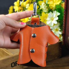 Second Layer Cow Leather Key Holders with Metal Buckle