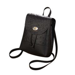 Convertible Anti-theft Small Backpack with Flap Drawstring
