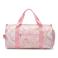 Wet Dry Separation Travel Duffle with Shoe Bag and Cosmetic Organizer for Women