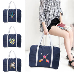 Feather Print Travel Tote Bag Women Men Large Duffle Bag