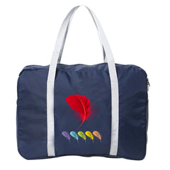 Feather Print Travel Tote Bag Women Men Large Duffle Bag