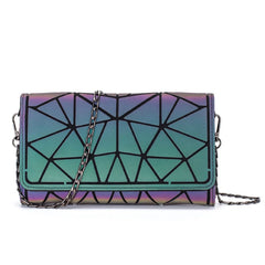 Geometric Evening Clutch Bag Chain Crossbody Shoulder Bag Handbag