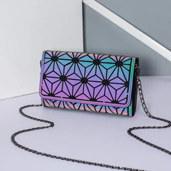 Geometric Evening Clutch Bag Chain Crossbody Shoulder Bag Handbag
