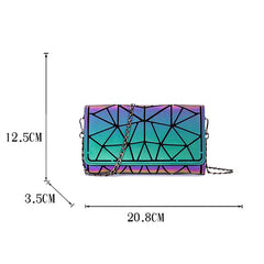 Geometric Evening Clutch Bag Chain Crossbody Shoulder Bag Handbag