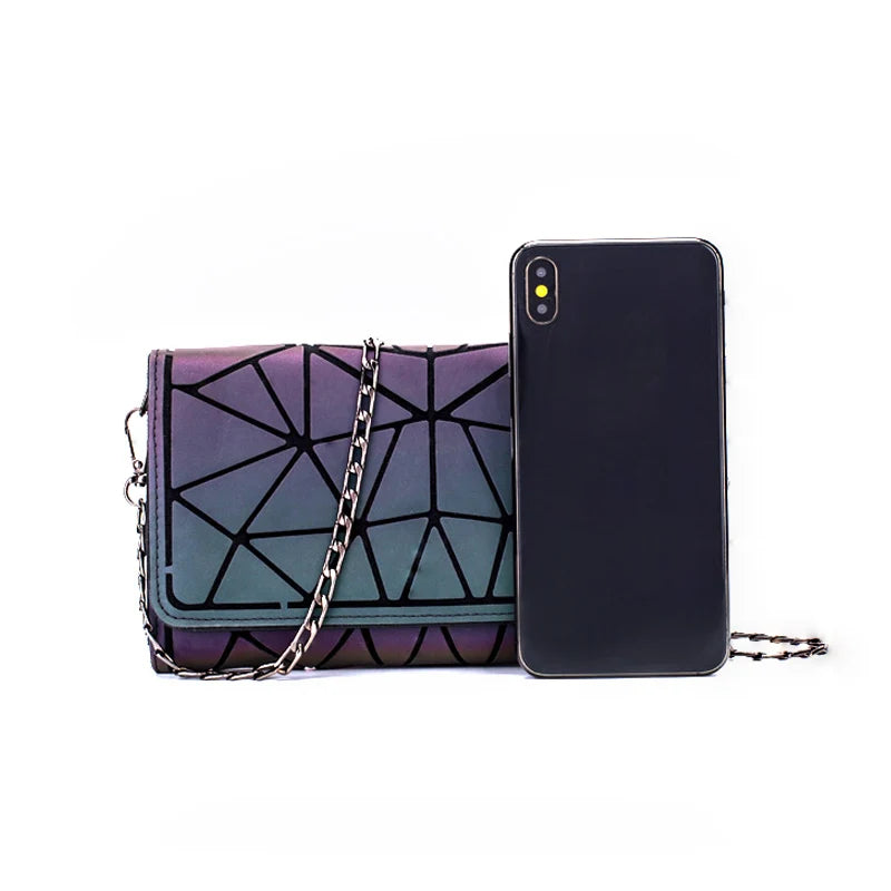 Geometric Evening Clutch Bag Chain Crossbody Shoulder Bag Handbag