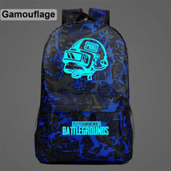 Luminous PUBG Helmets School Bag for Children