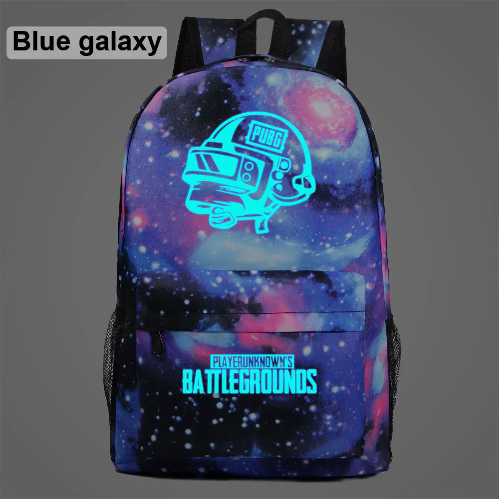 Luminous PUBG Helmets School Bag for Children