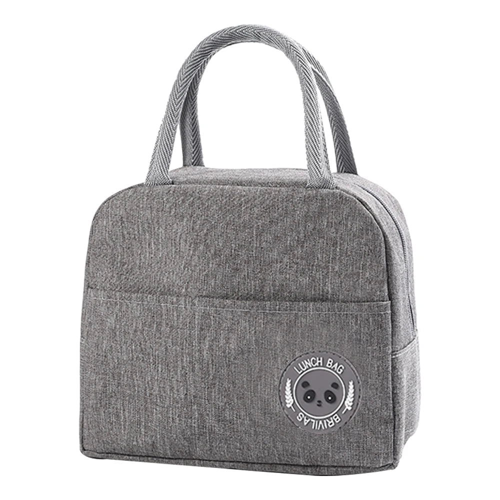 Insulated Lunch Bag Cooler for Women Text Print Handbag