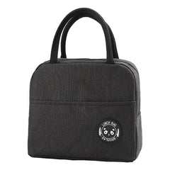 Daisy Print Lunch Bag Cooler Tote Portable Insulated Zipper Thermal Canvas Bag