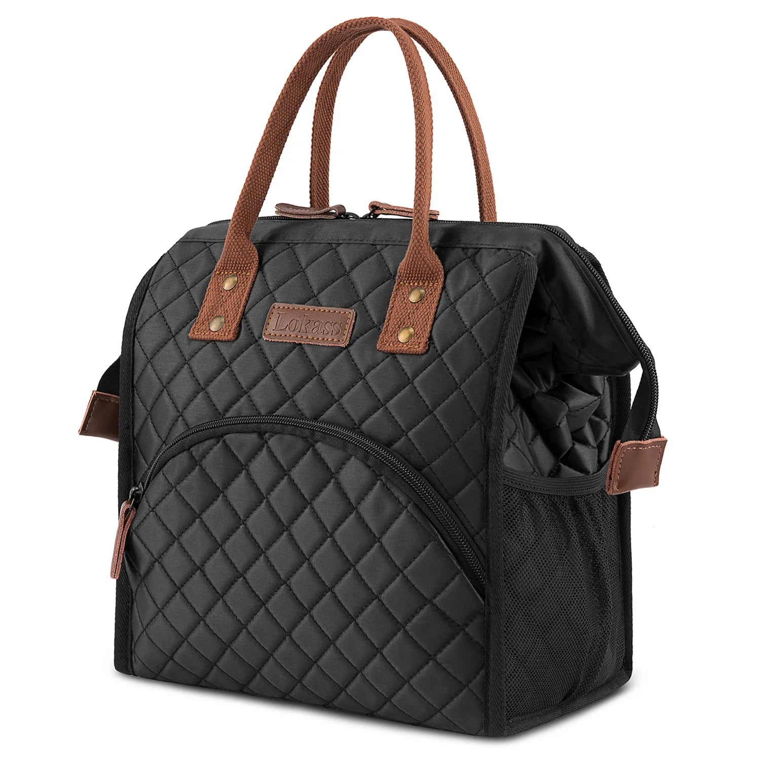 Insulated Lunch Box Wide-Open Lunch Tote Bag
