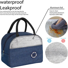 Dog Pattern Lunch Bag Insulated Cooler Tote Unisex Handbag