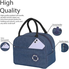 Insulated Lunch Bag Cooler Tote for Work Travel Storage