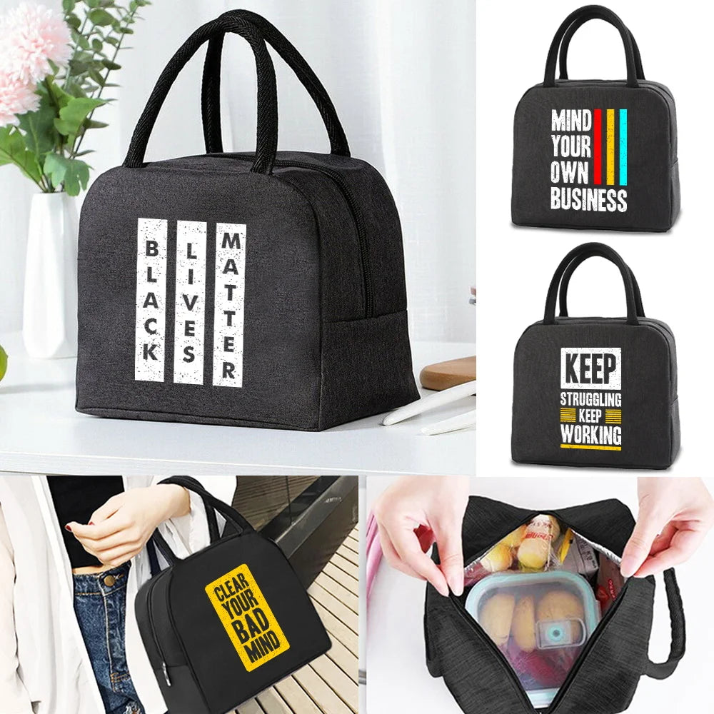 Lunch Bag Women Cooler Picnic Portable Insulated Thermal Bags