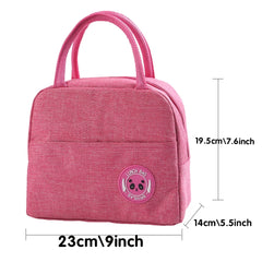 Flower Letter Print Insulated Cooler Bag