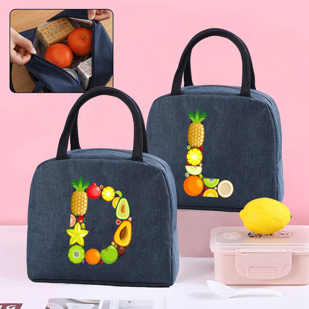 Insulated Lunch Bag Women Work Food Thermal Canvas Handbag