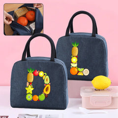 Insulated Lunch Bag Women Work Food Thermal Canvas Handbag