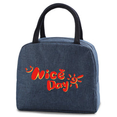 Women's Insulated Cooler Bags Thermal Lunch Box Food Print Organizer