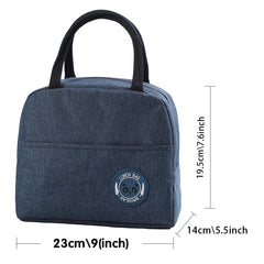 Canvas Lunch Bag Insulated Cooler Handbag Organizer