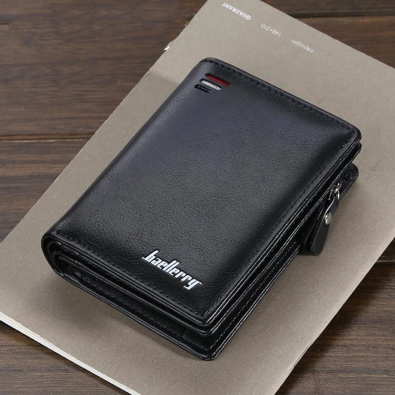 Men Leather Wallet Male Clutch Money Bag Carteira