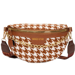 Women's Chain Chest Waist Bag Sling Crossbody Bag