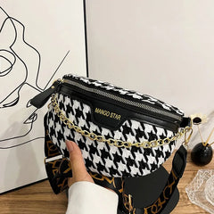 Women's Chain Chest Waist Bag Sling Crossbody Bag