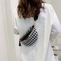 Women's Chain Chest Waist Bag Sling Crossbody Bag
