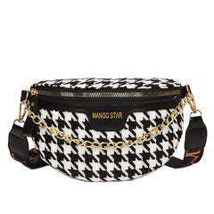 Women's Chain Chest Waist Bag Sling Crossbody Bag