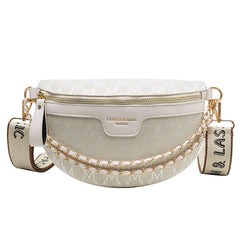 Women's Chain Belt Bag Lady Chest Sling Crossbody Bag