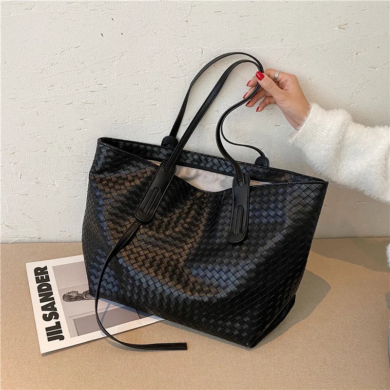 Large Tote Shoulder Bag for Women Vintage Ladies Handbag Purse
