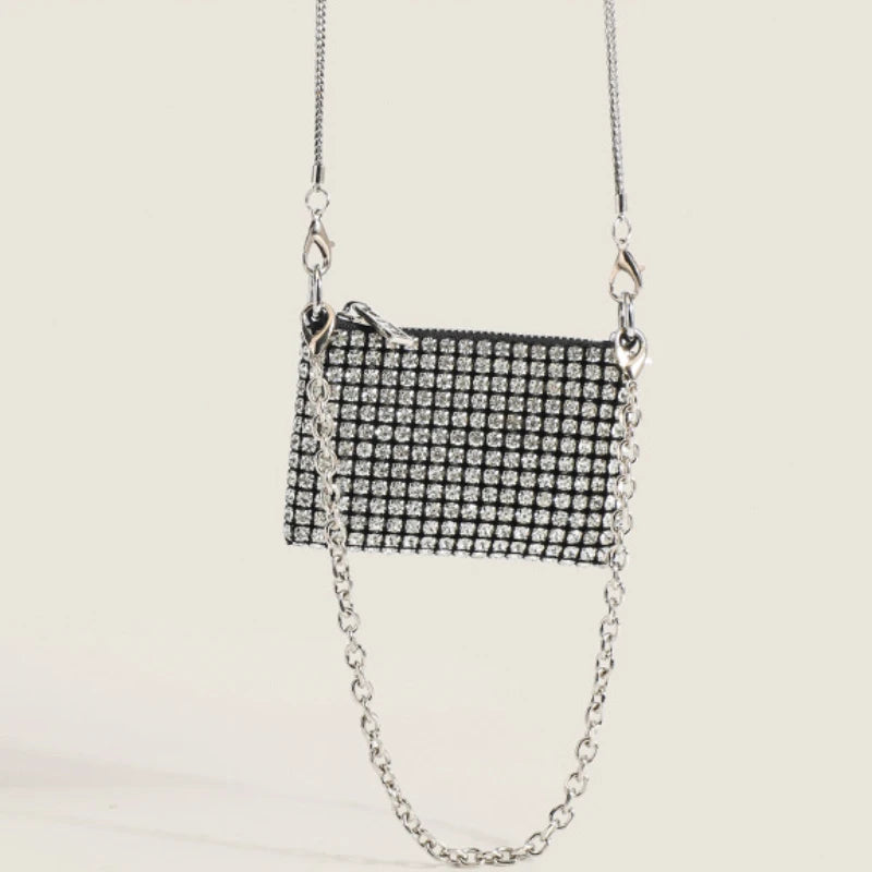 Diamonds Crossbody Bag Crystal Mesh Shoulder Bag