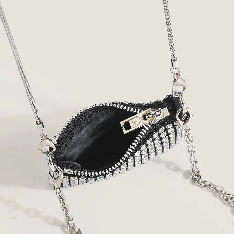 Diamonds Crossbody Bag Crystal Mesh Shoulder Bag