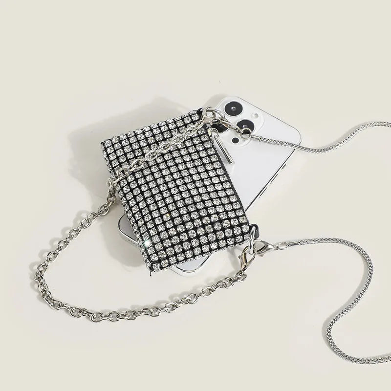 Diamonds Crossbody Bag Crystal Mesh Shoulder Bag