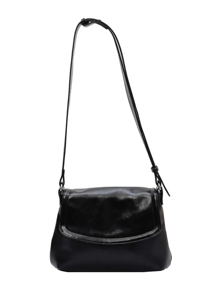 Soft Pu Leather Crossbody Bag Solid Shoulder Commuter