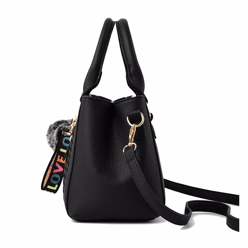 Women's Retro One Shoulder Crossbody Bag Large Capacity Handbag PU