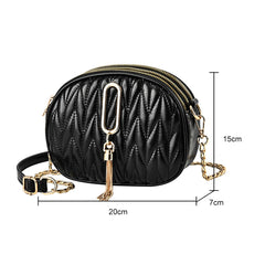 Evening Bag Women's Handbag Chain Tassel Female Tote Bags Crossbody PU Leather W