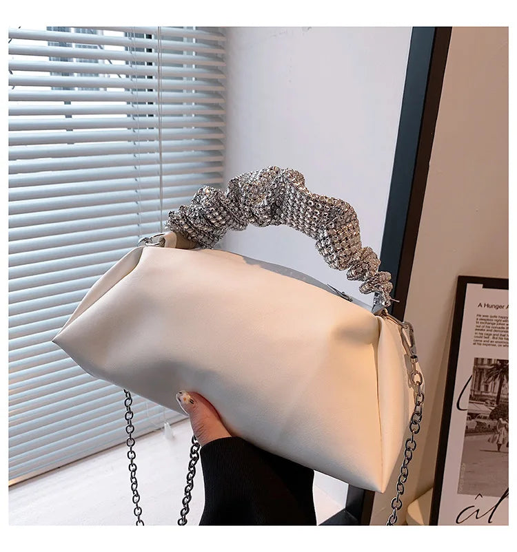 Women's Pu Leather Chain Shoulder Crossbody Bag B440