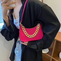 Metal Chain Shoulder Bag Diamond Clutch Bags