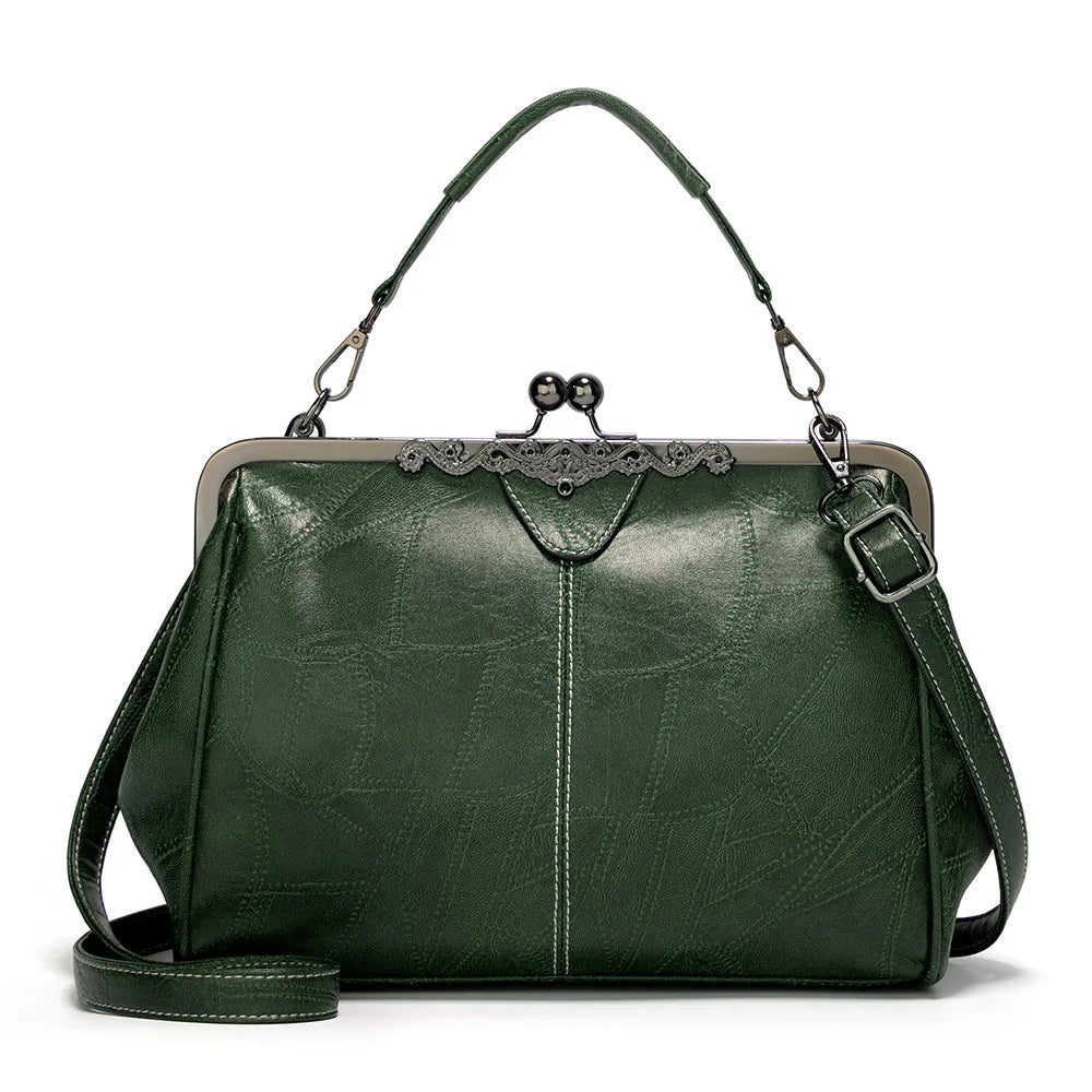 Retro Style Large Capacity Ladies PU Leather Crossbody Shoulder Bag