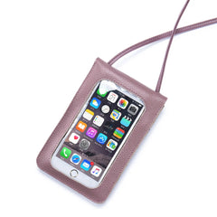 Lady Phone Bag Transparent Touch Screen Long Wallet Leather Women Crossbody Bag