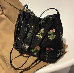 Large Flowers Tote Bag Women's Handbag