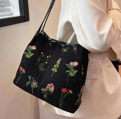 Large Flowers Tote Bag Women's Handbag