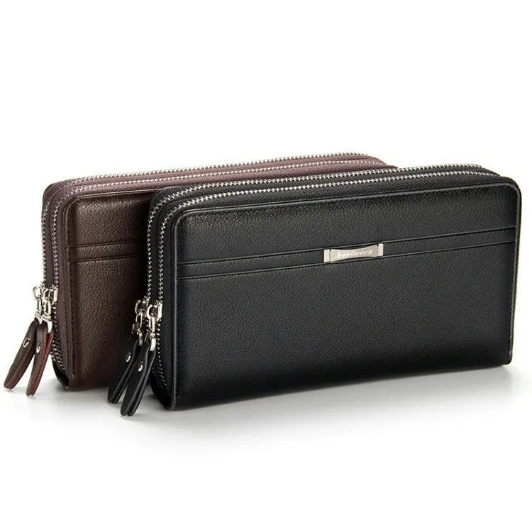 Men's Leather Clutch Wallet with Handy Phone Bags