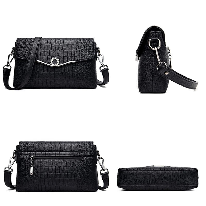 Messenger Bag Soft PU Leather Handbags Small Crossbody Bags for Women