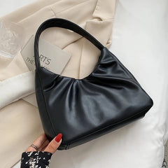 Women's PU Leather Underarm Tote Bag