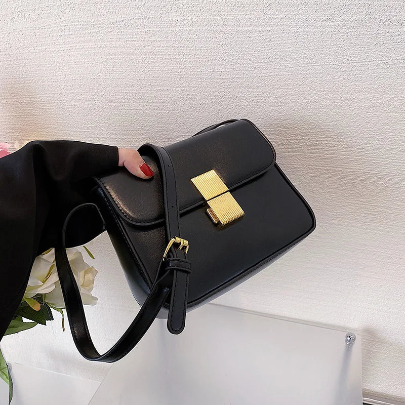 Small Flap Crossbody Bag Women PU Leather Shoulder Handbag Purses