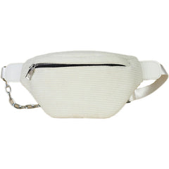 Corduroy Fanny Pack Female Chest Bags Belt Bag Women's