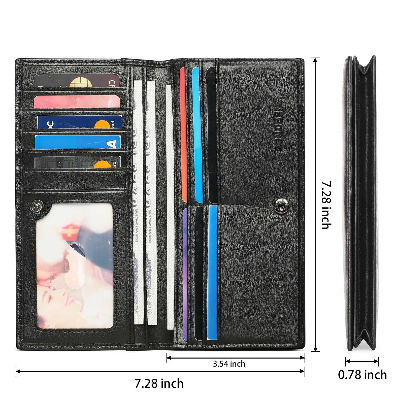 Top Men Leather Wallets Purse Clutch Money Bag