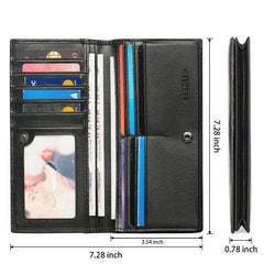 Top Men Leather Wallets Purse Clutch Money Bag