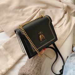 Retro Bee Shoulder Bag High Leather Crossbody